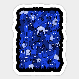 LopMans - Blue Monsters Sticker